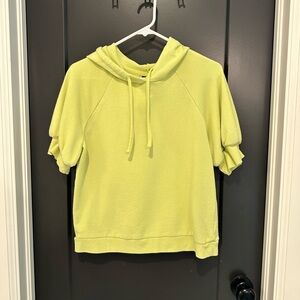 Who What Wear Light Green Short Sleeve Hoodie